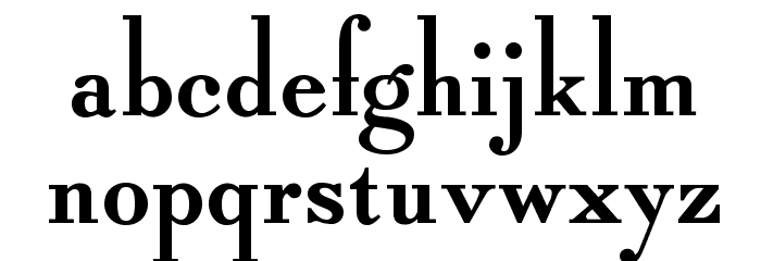 OPTITypoRoman Font LOWERCASE