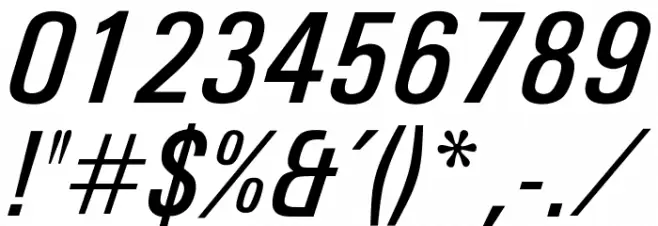 OPTIUniversFiftyEight Font OTHER CHARS