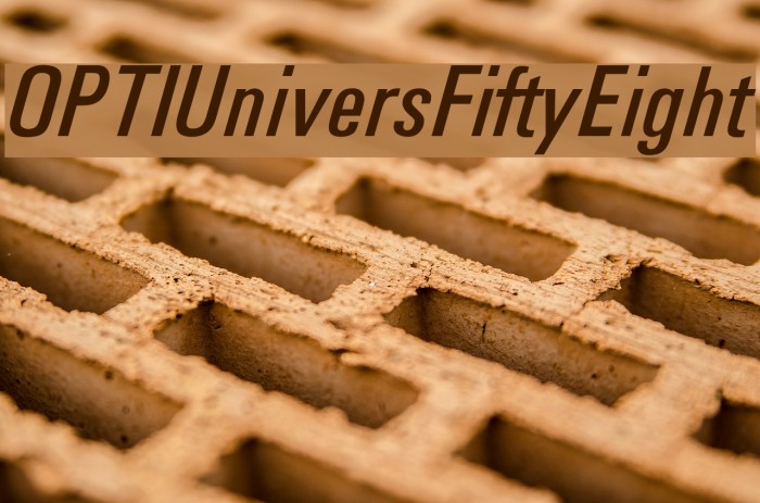 OPTIUniversFiftyEight Font examples