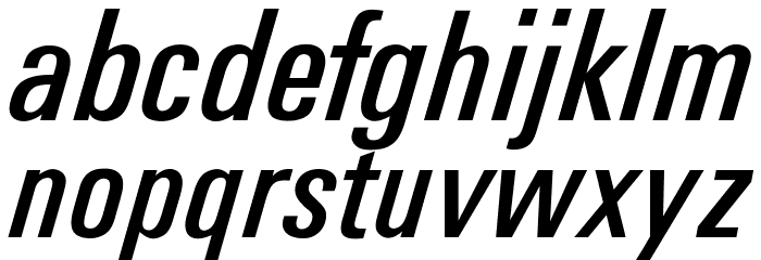 OPTIUniversFiftyEight Font LOWERCASE