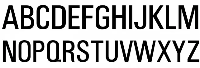 OPTIUniversFiftySeven फ़ॉन्ट अपरकेस