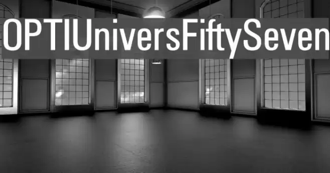 OPTIUniversFiftySeven Font examples