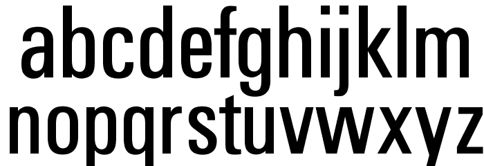 OPTIUniversFiftySeven Font LOWERCASE