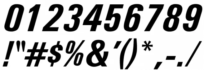 OPTIUniversSixtyEight Font OTHER CHARS