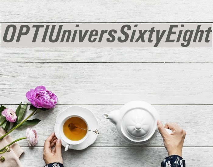OPTIUniversSixtyEight Font examples
