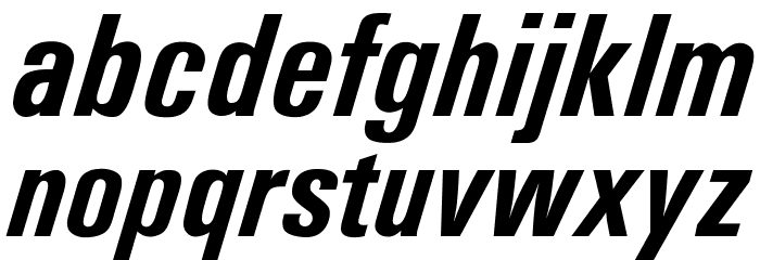 OPTIUniversSixtyEight Font LOWERCASE