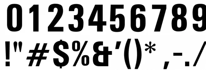 OPTIUniversSixtySeven Font OTHER CHARS