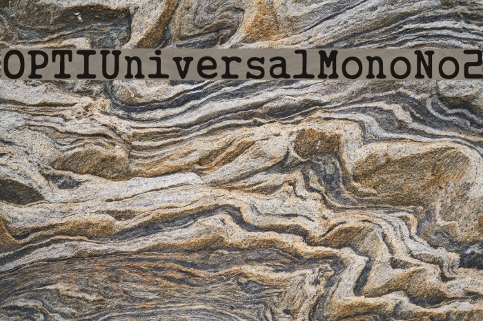 OPTIUniversalMonoNo2 Font examples