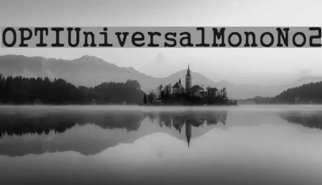 OPTIUniversalMonoNo2 Font examples
