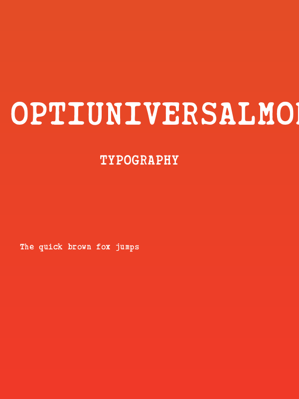 OPTIUniversalMonoNo2 Poster