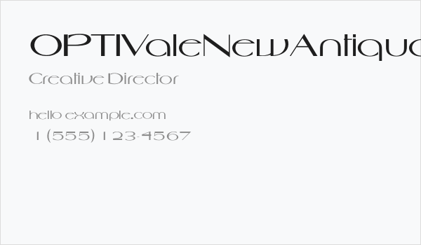 OPTIValeNewAntiqua Business Card