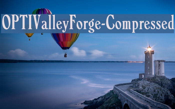 OPTIValleyForge-Compressed Font examples