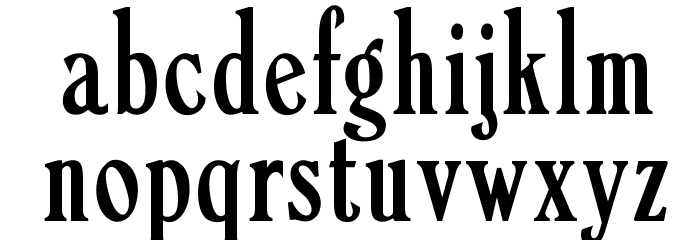OPTIValleyForge-Compressed Font LOWERCASE