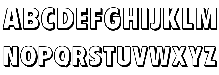 1990 Шрифт. Outlined fonts