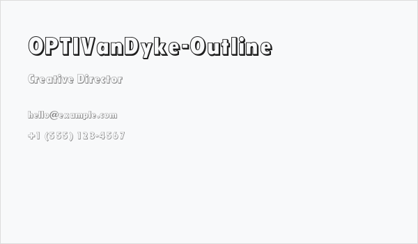 OPTIVanDyke-Outline Business Card