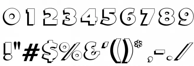 OPTIVancouver-Shadow Font OTHER CHARS