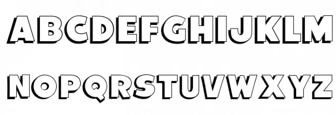 OPTIVancouver-Shadow Polices MAJUSCULES