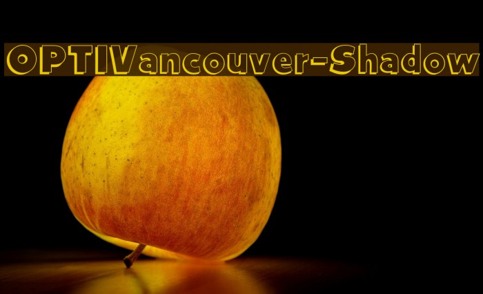 OPTIVancouver-Shadow Font examples