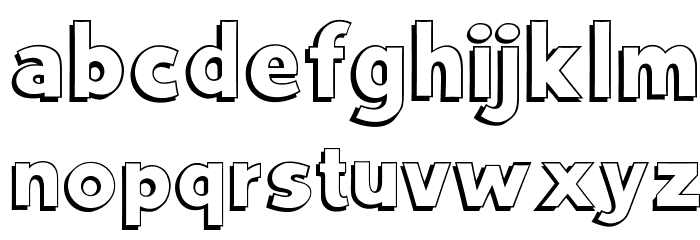 OPTIVancouver-Shadow Font LOWERCASE