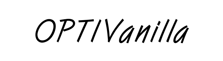 OPTIVanilla  フリーフォントのダウンロード