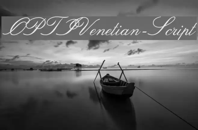 OPTIVenetian-Script Font examples