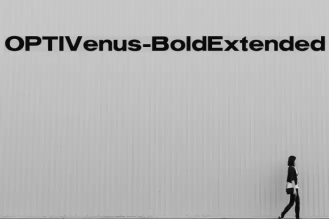 OPTIVenus-BoldExtended Font examples