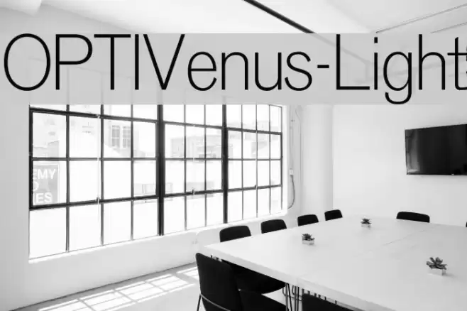 OPTIVenus-Light Font examples