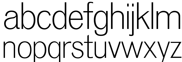 OPTIVenus-Light Font LOWERCASE