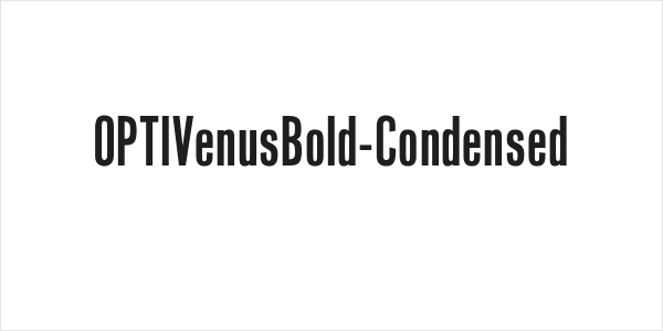 OPTIVenusBold-Condensed Logo