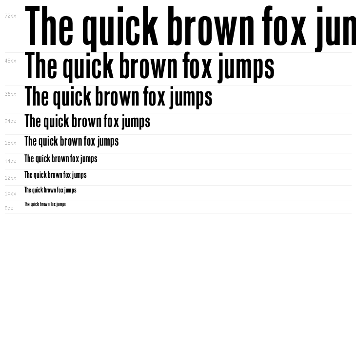 OPTIVenusBold-Condensed Waterfall