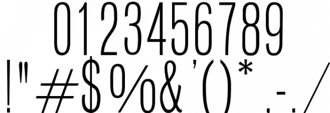 OPTIVenusLight-Cond Font OTHER CHARS