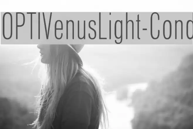 OPTIVenusLight-Cond Font examples