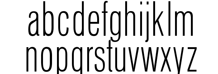 OPTIVenusLight-Cond Font LOWERCASE