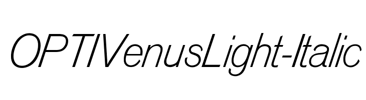 OPTIVenusLight-Italic Font