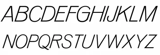 OPTIVenusLight-Italic Fonte MAIÚSCULAS
