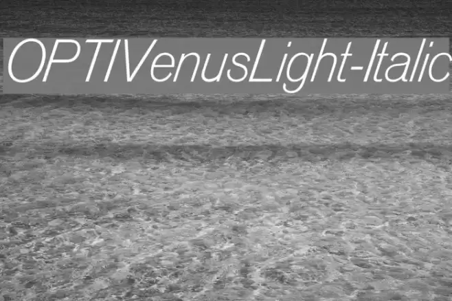 OPTIVenusLight-Italic Font examples