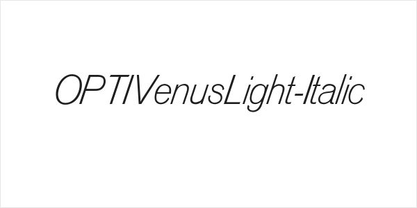 OPTIVenusLight-Italic Logo