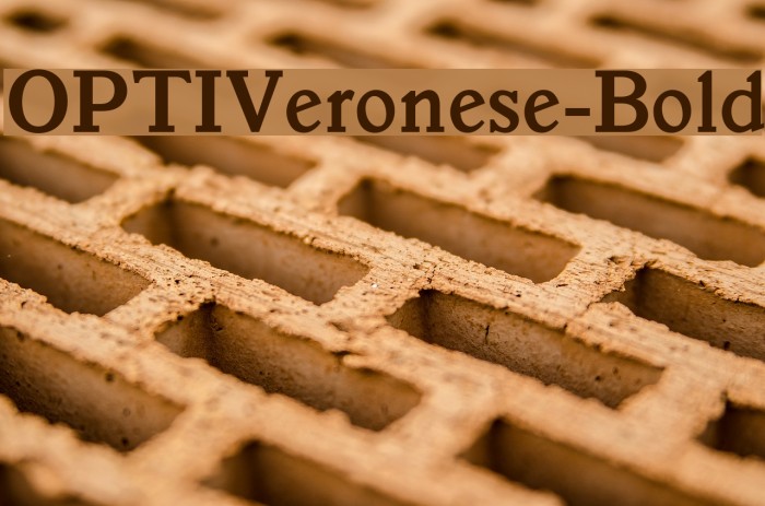 OPTIVeronese-Bold Font examples