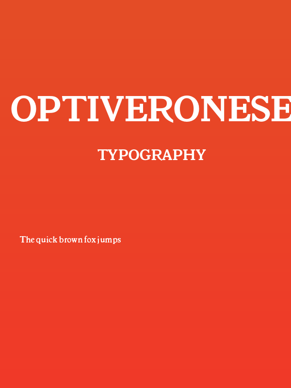 OPTIVeronese-Bold Poster