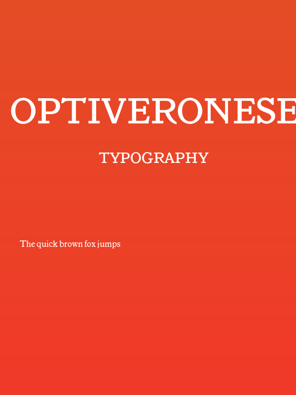OPTIVeronese-Regular Poster