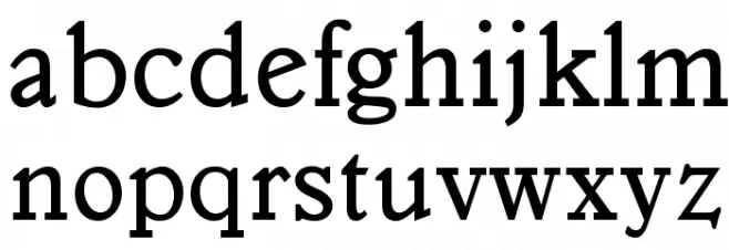 OPTIVeronese-Regular फ़ॉन्ट लोअरकेस