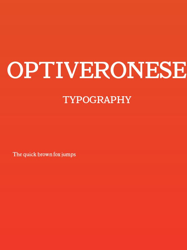 OPTIVeronese-SemiBold Poster