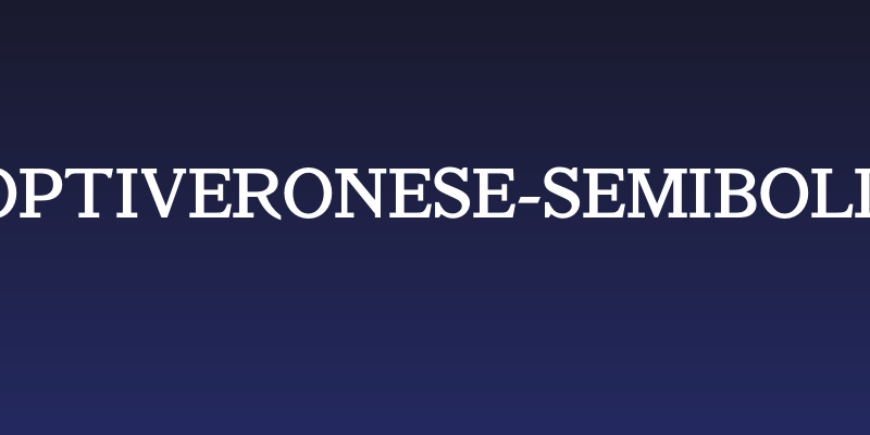 OPTIVeronese-SemiBold Social Header