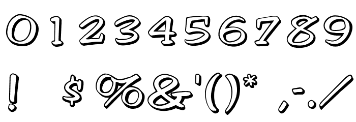 OPTIVessel-Shadow Font OTHER CHARS
