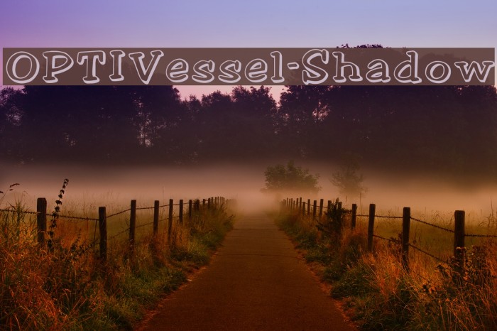 OPTIVessel-Shadow Font examples