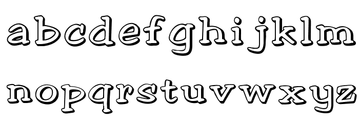 OPTIVessel-Shadow Font LOWERCASE