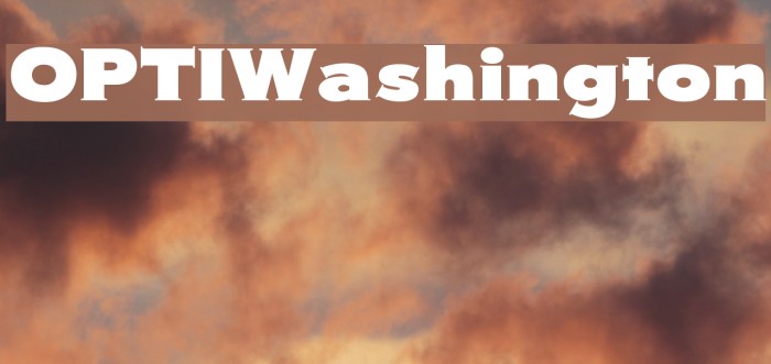 OPTIWashington Font examples