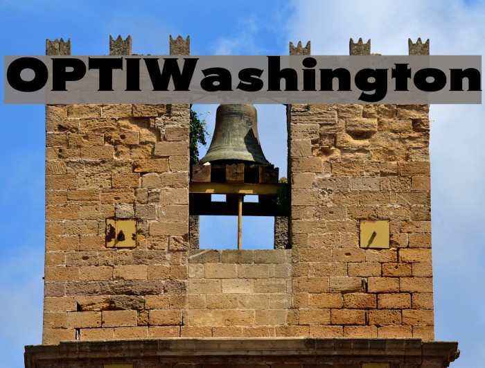OPTIWashington Font examples