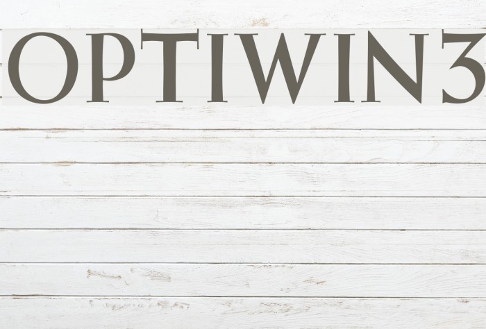 OPTIWeissInitialsNo3 Font examples