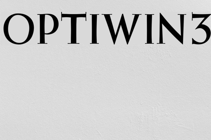 OPTIWeissInitialsNo3 Font examples